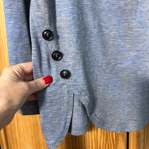 Source Unknown Blue Long Sleeve Top with Zipper - Picture 2 of 6
